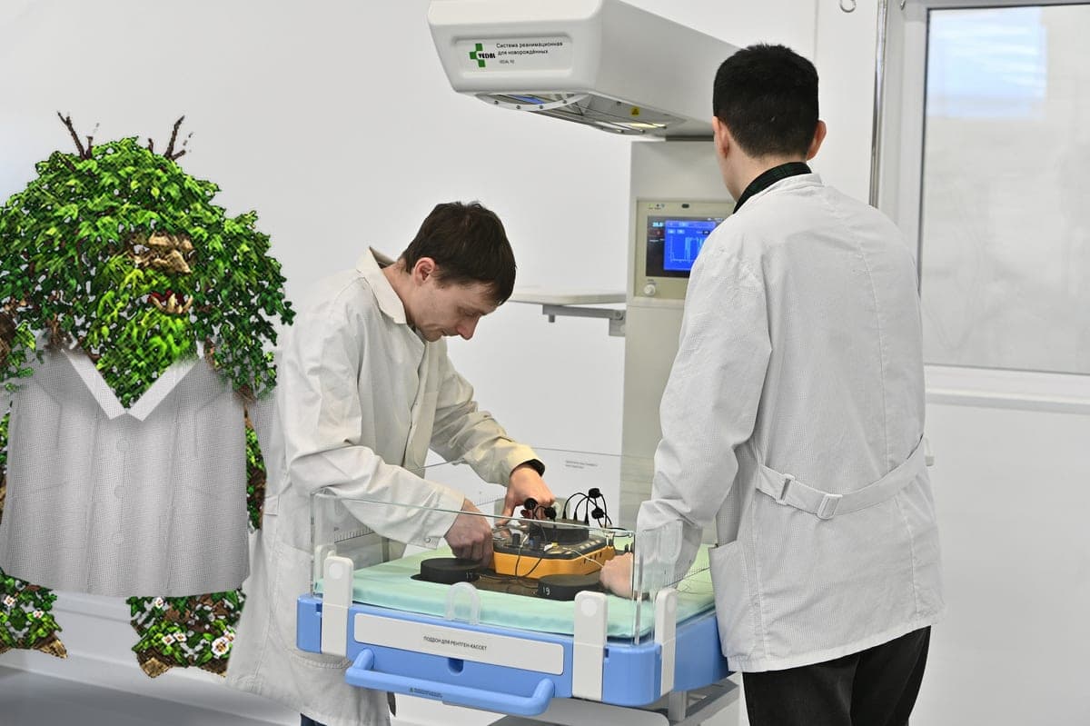 Инженеры VEDAL настраивают открытую реанимационную систему VEDAL R2